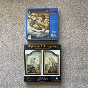 Lot of 2 puzzles of artwork - 1,000 and 1,500 pieces